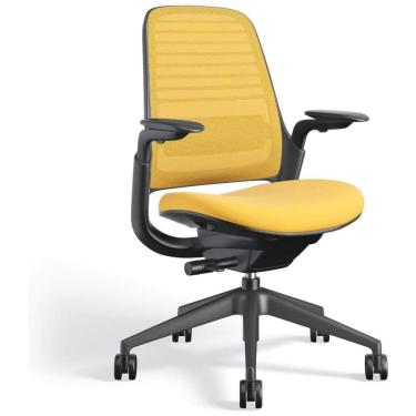 Imagem de Cadeira de Escritório Ergonômica Giratória com Suporte Lombar e Altura Ajustáveis, STEELCASE 435A00 5T25 5S27 6205 4ARM LUM CC, Creme