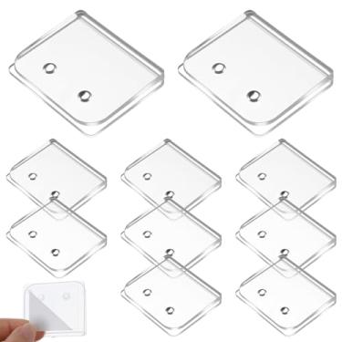 Imagem de Molain 10 clipes de cortina de chuveiro, suportes de banheira autoadesivos transparentes para manter a água no chuveiro para cortinas de forro interno