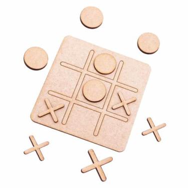 Imagem de Kit 25 Jogos da Velha MDF 10cm Artesanato Lembrancinhas - ORTIZ