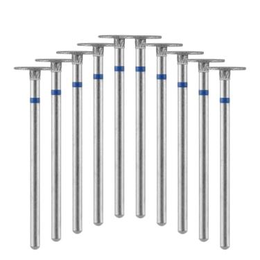 Imagem de KAZIPOP Conjunto de 10 peças de brocas de diamante para cutículas, carboneto de tungstênio, diamante para manicure, pedicure, salão de beleza, uso doméstico (Style19)