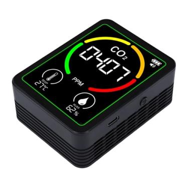 Imagem de Yunseity Monitor de Qualidade do Ar 3 Em 1 Interno, Detector de Umidade e Temperatura de CO2, Tela LCD Retroiluminada, para Escola de Escritório Doméstico