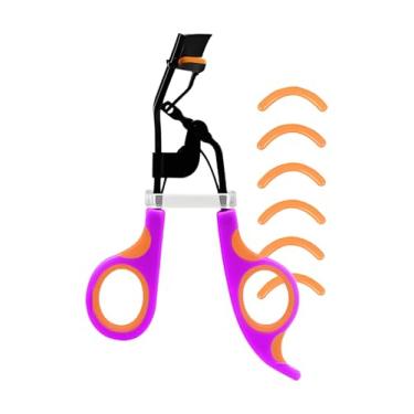 Imagem de Modelador de cílios com almofadas, modelador de cílios com 5 almofadas extras de silicone, roxo + laranja