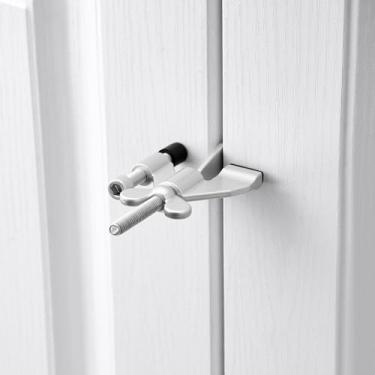Imagem de INIRET Fechadura de porta portátil resistente e ajustável, dispositivo de segurança para maior segurança, para casa, viagem, hotéis, apartamentos evita entrada não autorizada, sem furadeira, tampas