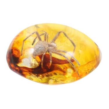Imagem de CHICAMPERA Amostra de inseto âmbar pingente de aranha resina artesanato joias decorativas exclusivo espécime de aranha estilo aleatório
