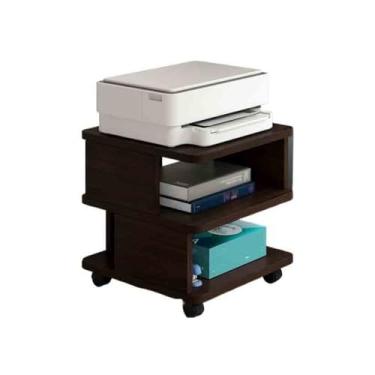 Imagem de KEG801302 Impressora removível do chão ao teto para escritório, gabinete, prateleira, colocação, lateral, vários níveis, mesa de impressora (preto)