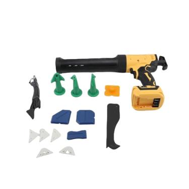 Imagem de Ejoyous Pistola de Calafetagem Sem Fio, Pistola Adesiva de Calafetagem Elétrica de 4 Velocidades Ajustáveis ​​Com Ferramentas de de Silicone de 13 Unidades, Retração