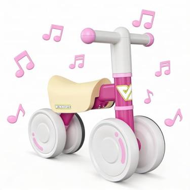 Imagem de WinHope Bicicleta de equilíbrio para bebês de 1 a 3 anos, rodas silenciosas, assento macio, sem bordas afiadas, andador infantil para meninos e meninas de 12 a 36 meses, presentes de aniversário (rosa