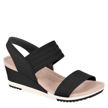 Imagem de Sandália Feminina Anabela Elástico Modare Conforto 7123.107, Preto, 35