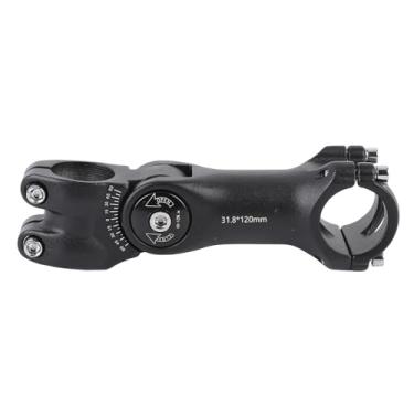 Imagem de Haste de ciclismo ajustável em liga de alumínio haste curta do guiador 31,8 mm 120 mm 60 graus ajustável para mountain bike modificação de bicicleta de estrada durável leve
