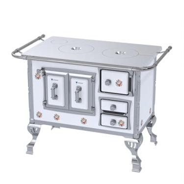 Imagem de Fogão a Lenha N 1 Sec Chapa de Aluminio Branco Buque Sem Tampa Saida Esquerda