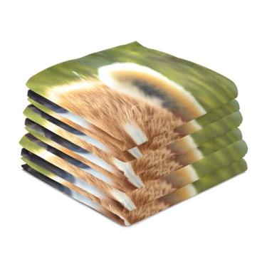 Imagem de Wassud Toalhas de cozinha panda vermelho sorridente panos de prato de cozinha pacote com 6 panos de prato macios com laço para pendurar toalha de mão de secagem rápida super absorvente toalhas de chá