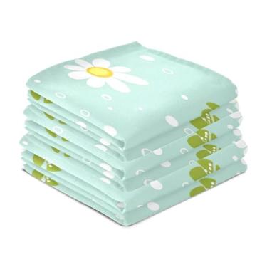 Imagem de Wassud Toalhas de cozinha sapo fofo panos de prato de cozinha pacote com 6 panos de prato macios com laço para pendurar toalha de mão de secagem rápida super absorvente toalhas de chá de mesa