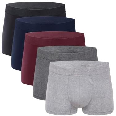 Imagem de AIRCUTE Cueca boxer lavável para incontinência urinária à prova de vazamento, à prova de vazamento, com absorção de 62 ml, pacote com 5 (GG, 5 cores)