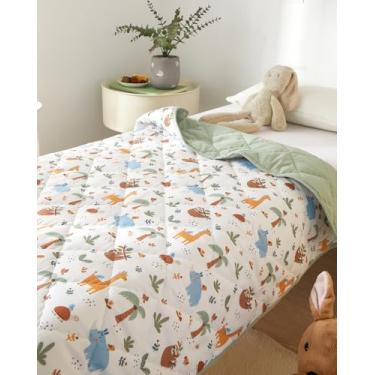 Imagem de Edredom infantil animal - Edredom infantil alternativo - cobertor leve e quente para bebê - macio e respirável - enchimento de edredom infantil para todas as estações para berço e carrinho de bebê