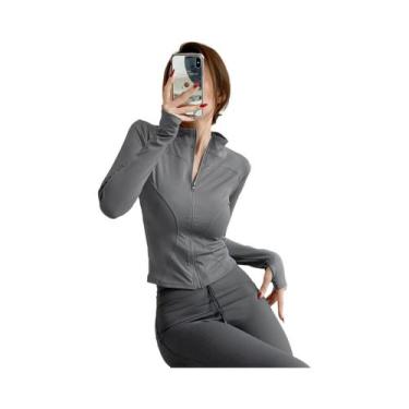 Imagem de Jaqueta De Yoga Feminina De Secagem Rápida Com Manga Longa E Zíper, To