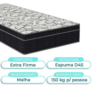 Imagem de Colchão Solteiro Airtech 150 Espuma D45 Ortobom 88x188x28