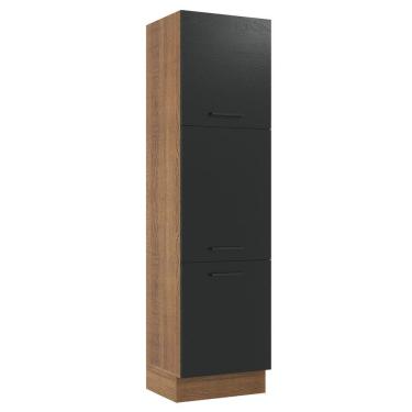 Imagem de Paneleiro Madesa Agata 60cm com 3 Portas Rustico Preto