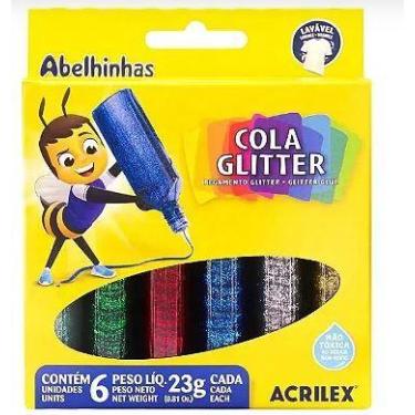 Imagem de Cola Glitter Acrilex 23g - c/ 6 cores
