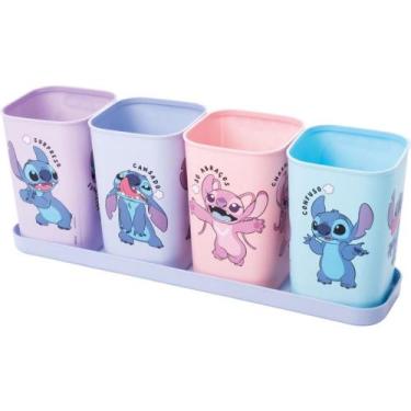 Imagem de Acessório para Mesa STITCH Porta Canetas - Conjunto com 4 Peças - Plas