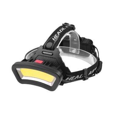 Imagem de Lanterna De Cabeça LED COB Recarregável Com 4 Modos, Ângulo Amplo, USB