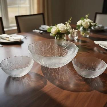 Imagem de Conjunto de 7 Bowl Rose em Vidro Transparente 1.5L/310ML - DUMIAT