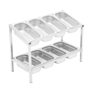 Imagem de Condimentadora Pizzarola em Aço Inox 8 Cubas 1/3 Ibet