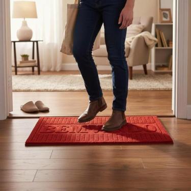 Imagem de Capacho 58x38 cm Antiderrapante para Porta Pequeno Sortido Durável Ent