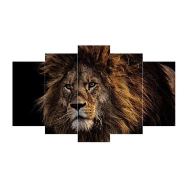 Imagem de Quadro Mosaico Art Leão Rei