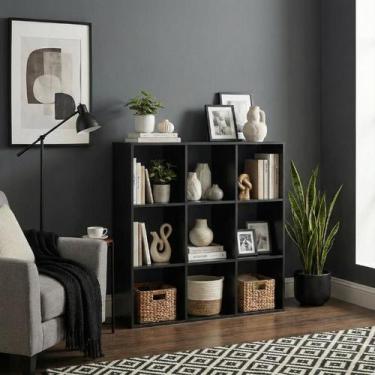 Imagem de Estante Expositor Colméia 9 Nichos Multiuso Preto Cód.309 - KLITHOVIT 