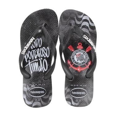 Imagem de Chinelo Havaianas Top Times Corinthians Preto