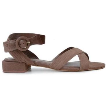 Imagem de Sandália Feminina Carrano Salto Baixo Marrom Smooth - 3550-Feminino