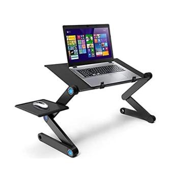Imagem de Mesa Notebook Articulavel Mesinha Sofa Cama Dobravel Multifuncional Desk Slim Suporte Colo Home Office