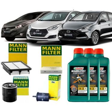 Imagem de Kit Troca De Óleo 5w30 e Filtros Hyundai Hb20 e Hb20s 1.0 12v 2012/202
