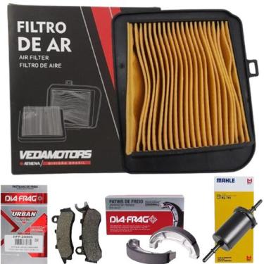 Imagem de Kit Pastilha, Lona, Filtros Titan 160/ Fan 160 2018 Até 2024 - Dia Fra