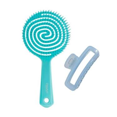 Imagem de Kit Escova Redonda Easy Flexi + Piranha Candy - ProArt Cor:Azul, Azul