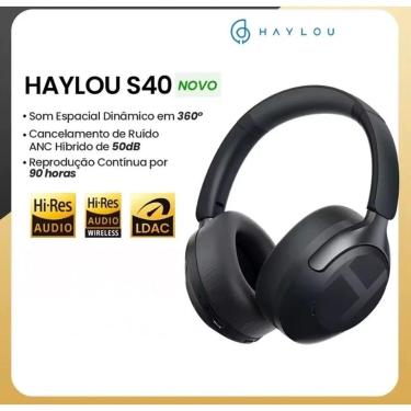 Imagem de Fone Heardset Haylou S40 ANC Bluetooth 6.0 Headphone preto-Unissex