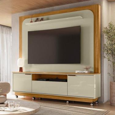 Imagem de Estante para TV e Home Theater até 75 Polegadas 200cmx191,5cm Rodízios