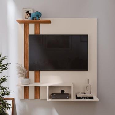 Imagem de Painel Para TV 32 Polegadas Com 2 Nichos  GKMOVEIS, off white