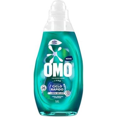 Imagem de DETERGENTE Lava Roupas Líquido Omo Ciclo Rápido Ação Total Frasco 1,4l