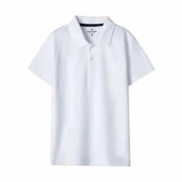 Imagem de Camiseta Polo Hering Infantil Menino Manga Curta Em Piquet Branco-Masculino