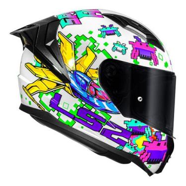Imagem de Capacete Masculino Feminino Moto Ls2 FF810 Vigo Space Roxo, Branco Rox