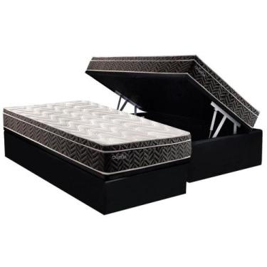 Imagem de Conjunto Box Baú Solteiro: Colchão Molas Paropas Extrapedic Olímpia + 