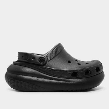 Imagem de Sandália Crocs Plataforma Crush Clog Unissex, Preto, 37