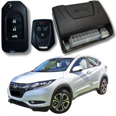 Imagem de Alarme automotivo linha honda completo com chave canivete e bloqueador