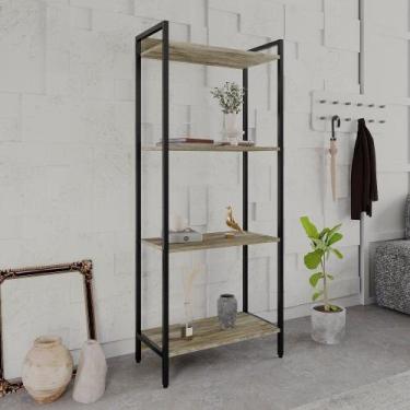 Imagem de Estante de Livros Industrial Aço 60CMX146CM Multiuso 4 Prateleiras Act