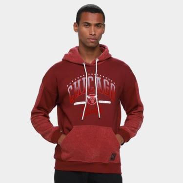 Imagem de Moletom NBA Chicago Bulls Senses Masculino, Vinho, M
