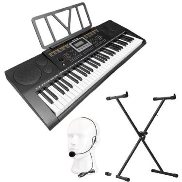 Imagem de Kit Teclado Musical 61 Teclas Mt-4500 + Suporte E Microfone - MXT