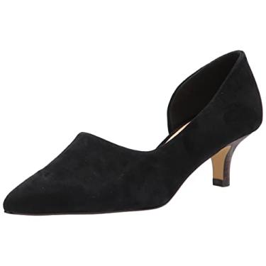 Imagem de Bella Vita Sapato feminino Quilla Kitten Heel Pump, Couro Kidsuede preto, 7.5 X-Wide