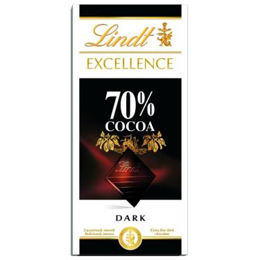 Imagem de Chocolate Suiço, Lindt Excellence, 70% Cacau, 1 Barra 100G
