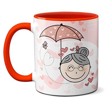 Imagem de Caneca Da Melhor Avó Do Mundo Feliz Dia Dos Avós Presente (Vermelha)